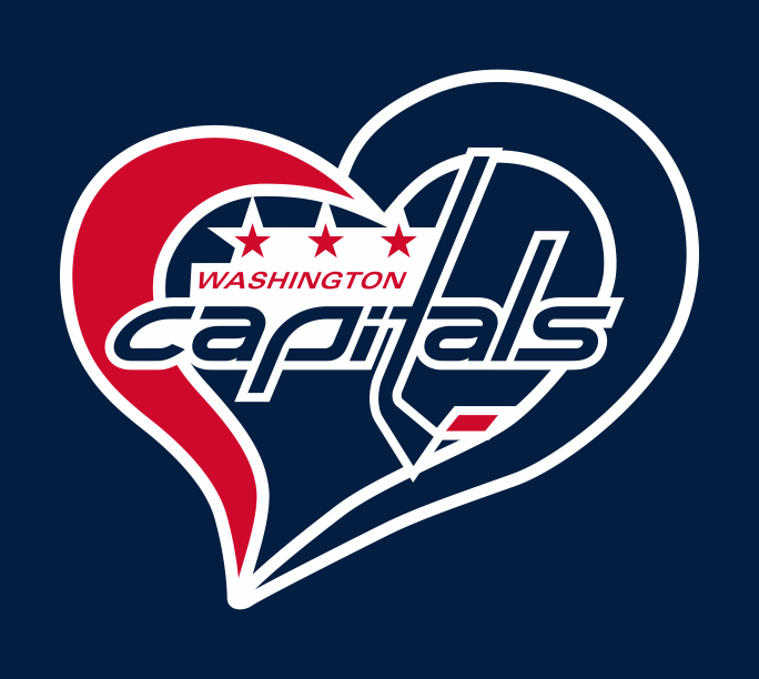 Washington Capitals Heart Logo iron on paper